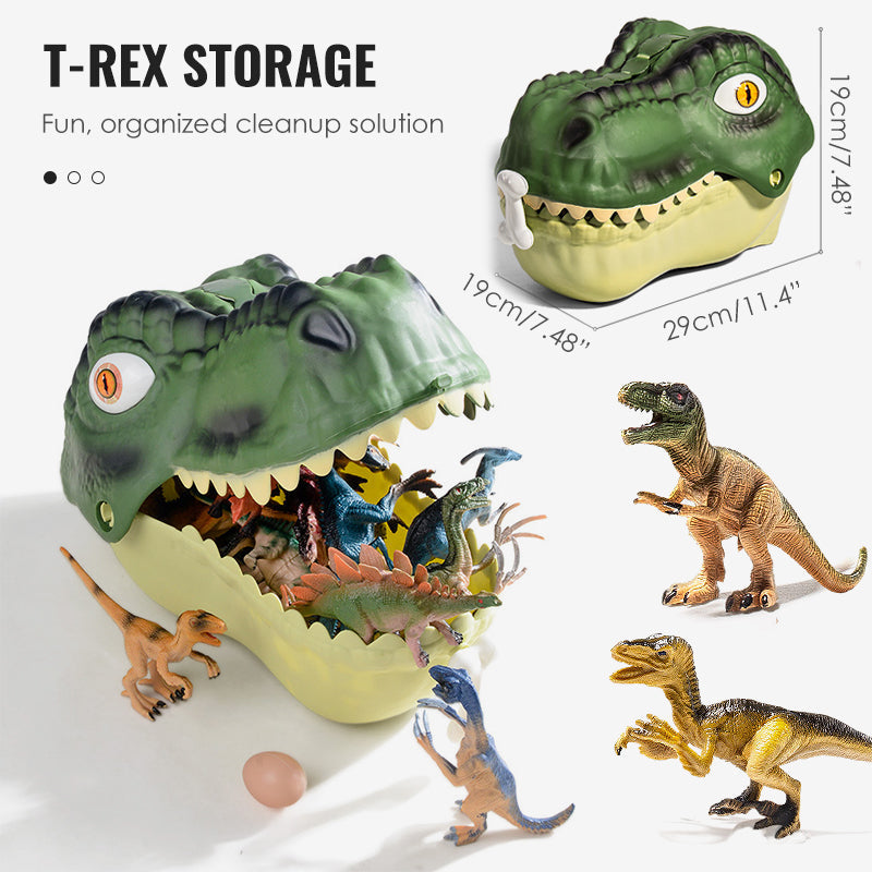 Dinosaur Toy Playset with T Rex Head Storage Box 3