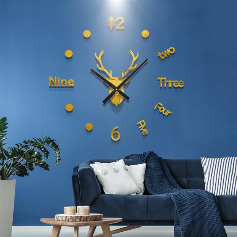 DIY Acrylic Mirror Wall Clock Kit Adjustable Size Set of 2 1