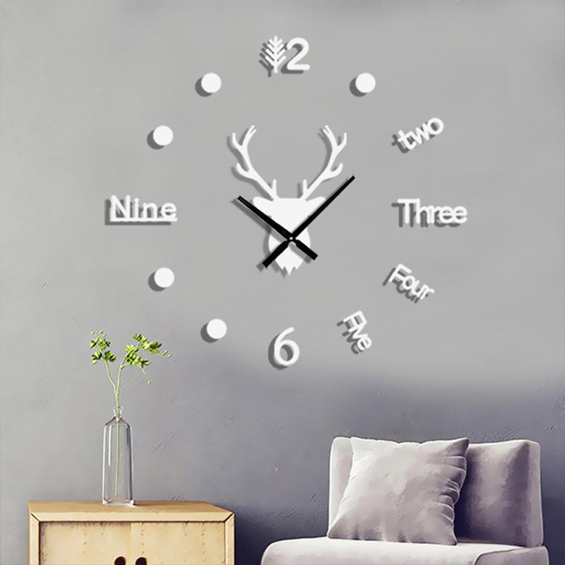 DIY Acrylic Mirror Wall Clock Kit Adjustable Size Set of 2 2