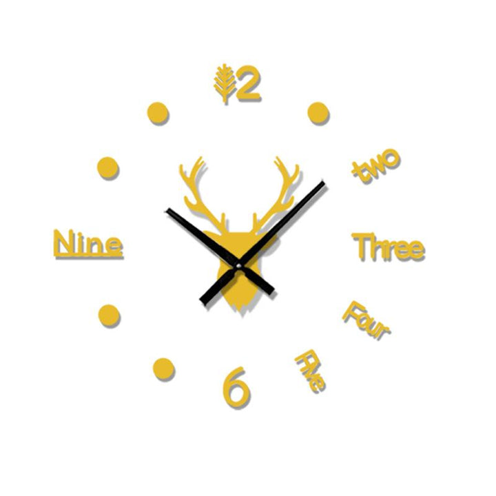 DIY Acrylic Mirror Wall Clock Kit Adjustable Size Set of 2 Gold 1
