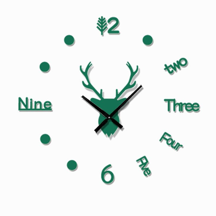 DIY Acrylic Mirror Wall Clock Kit Adjustable Size Set of 2 Green 1