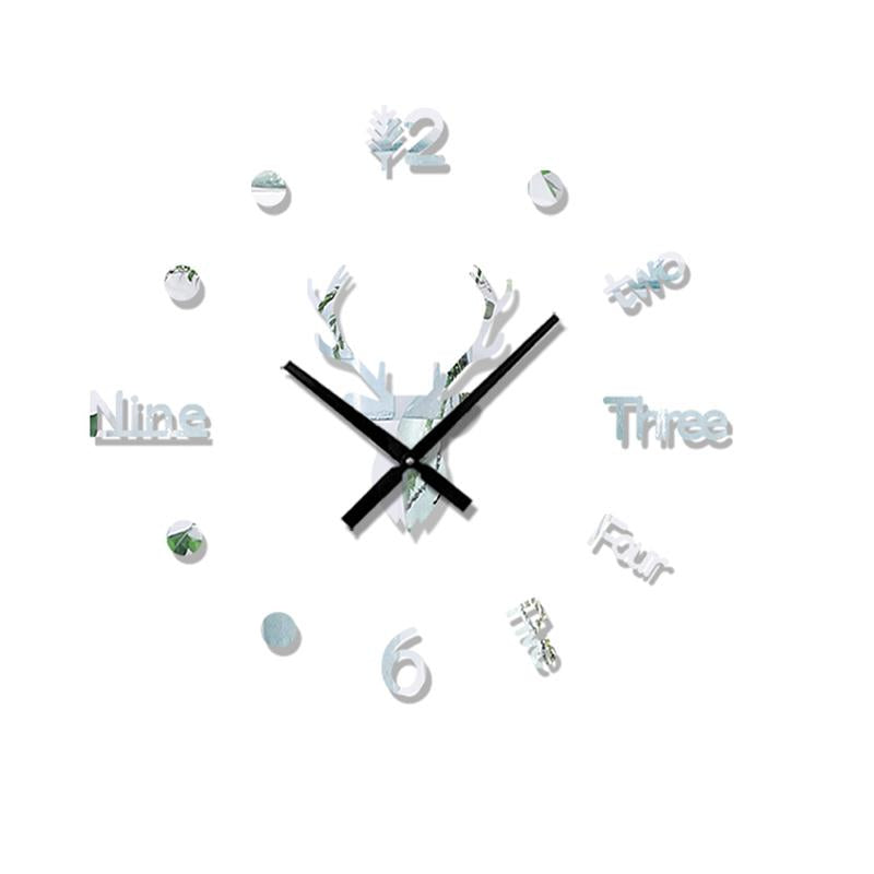 DIY Acrylic Mirror Wall Clock Kit Adjustable Size Set of 2 Silver 1