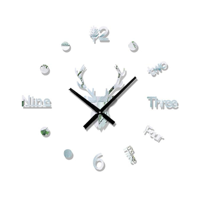 DIY Acrylic Mirror Wall Clock Kit Adjustable Size Set of 2 Silver 1