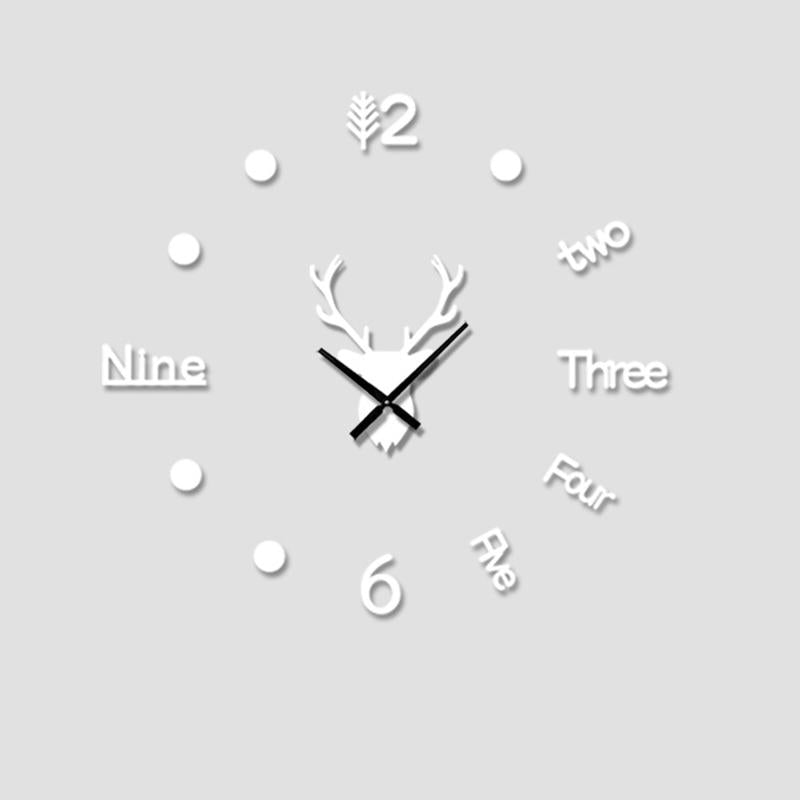 DIY Acrylic Mirror Wall Clock Kit Adjustable Size Set of 2 White 1