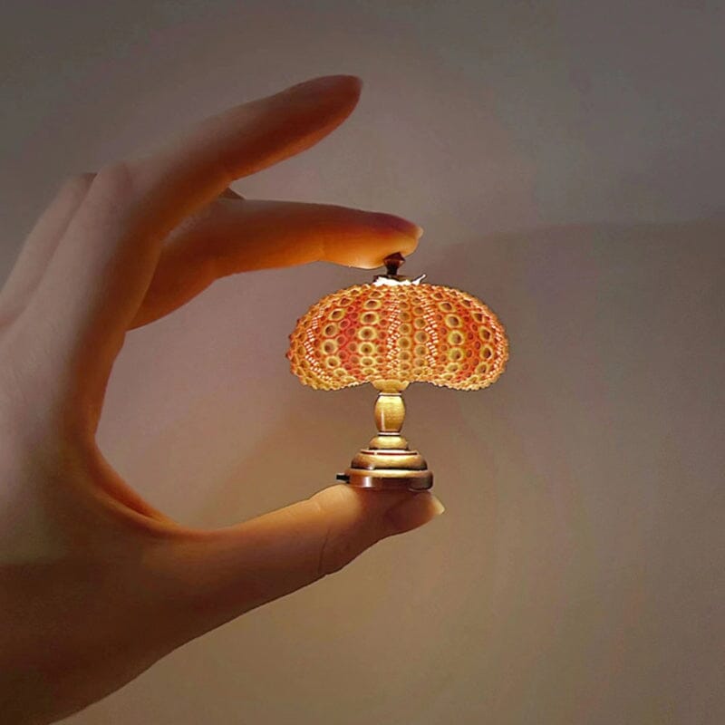DIY Sea Urchin Night Light Kit Mini Table Lamp Set of 2 Pink 1