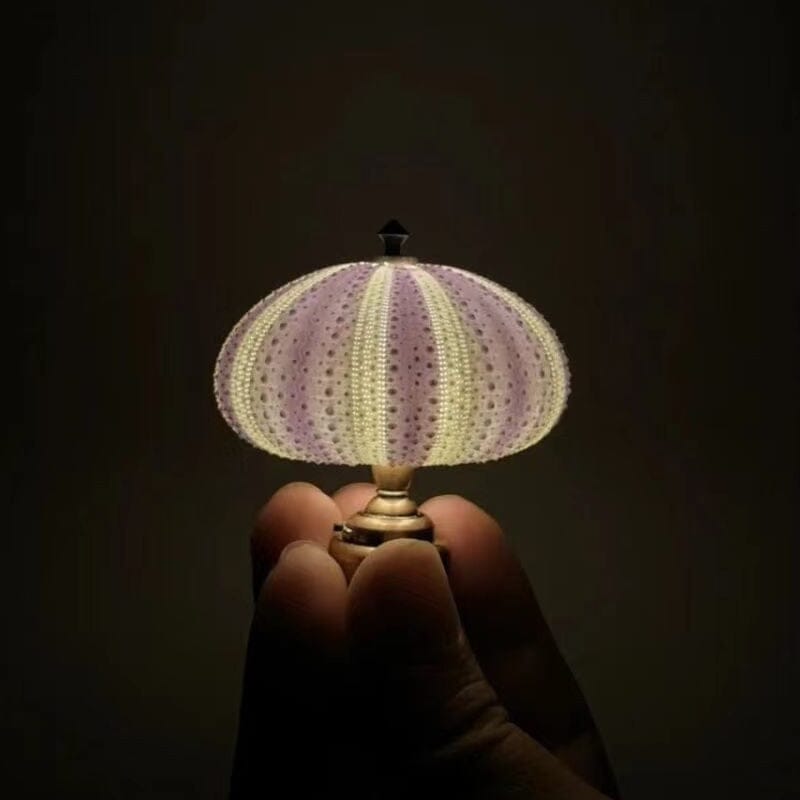 DIY Sea Urchin Night Light Kit Mini Table Lamp Set of 2 Purple 1