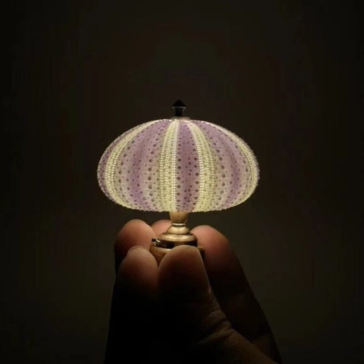 DIY Sea Urchin Night Light Kit Mini Table Lamp Set of 2 Purple 1