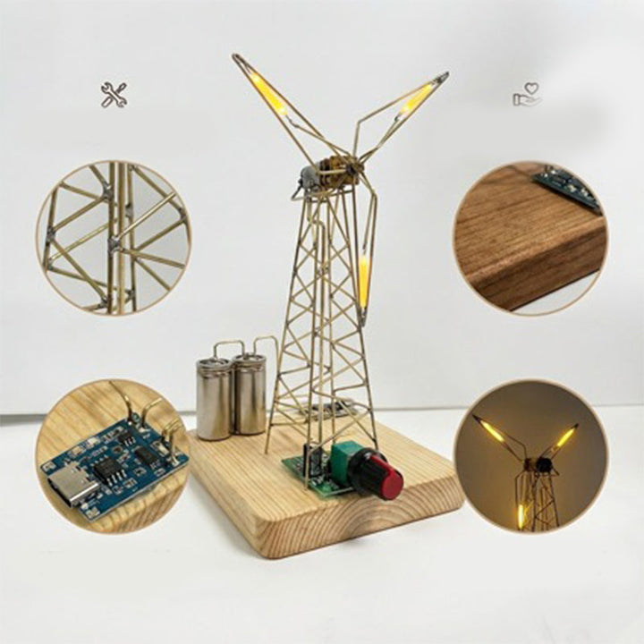 DIY Windmill Night Light Kit Copper 5.9 Inch Set of 2 6