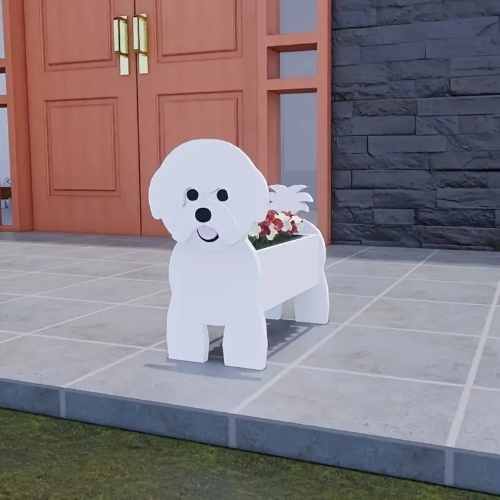 Dog Shaped Planter Box DIY Foam Board 1