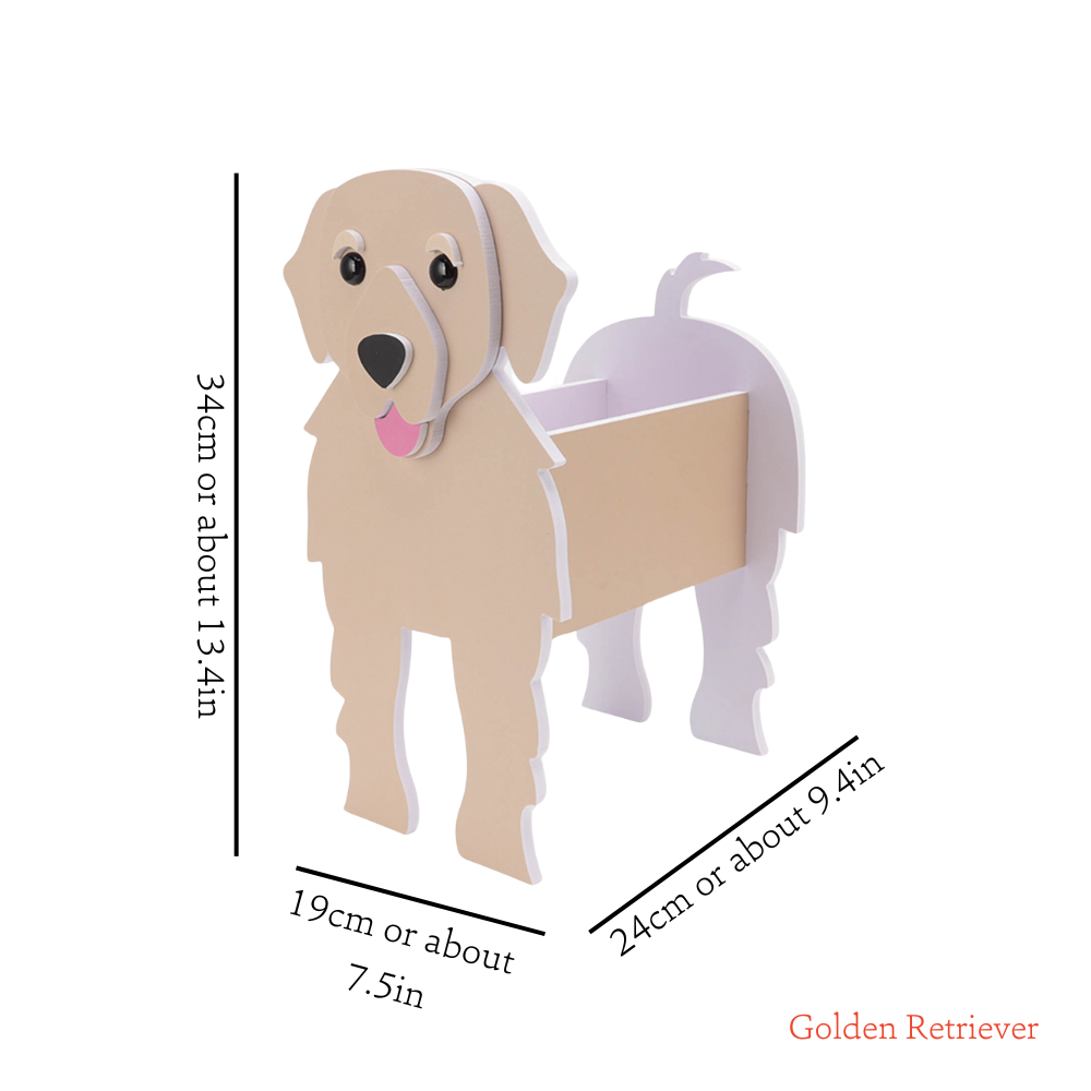 Dog Shaped Planter Box DIY Foam Board Golden Retriever 1