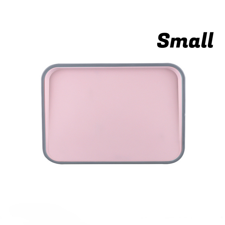 Double Sided Cutting Board Anti Spill Non Slip with Grinding Zone Pink 1