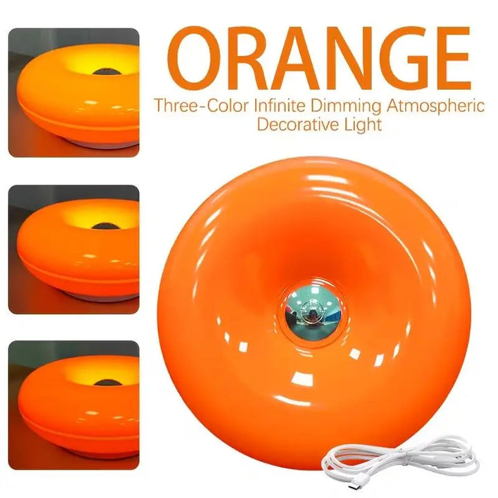 Doughnut LED Night Lamp Touch and Remote Control 16 Colors Orange 1