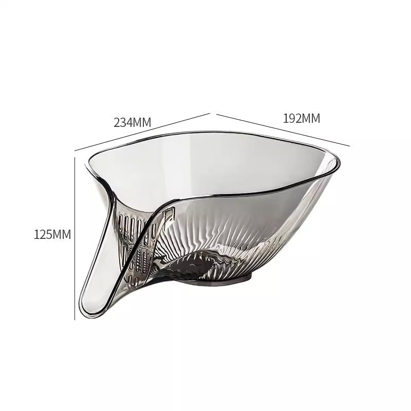 Drain Basket Bowl with Pour Spout 9.2 Inch 1