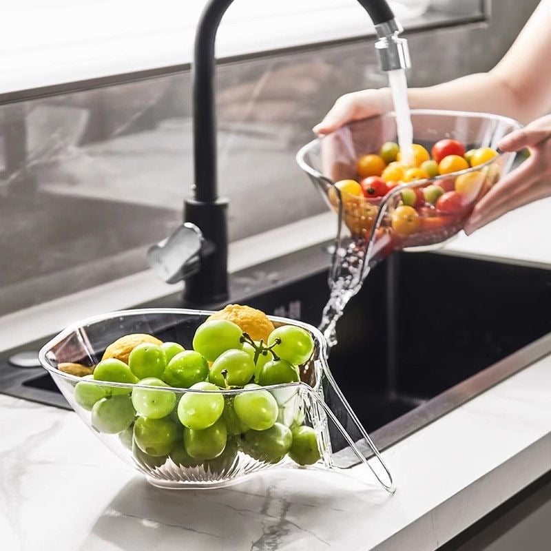 Drain Basket Bowl with Pour Spout 9.2 Inch 2