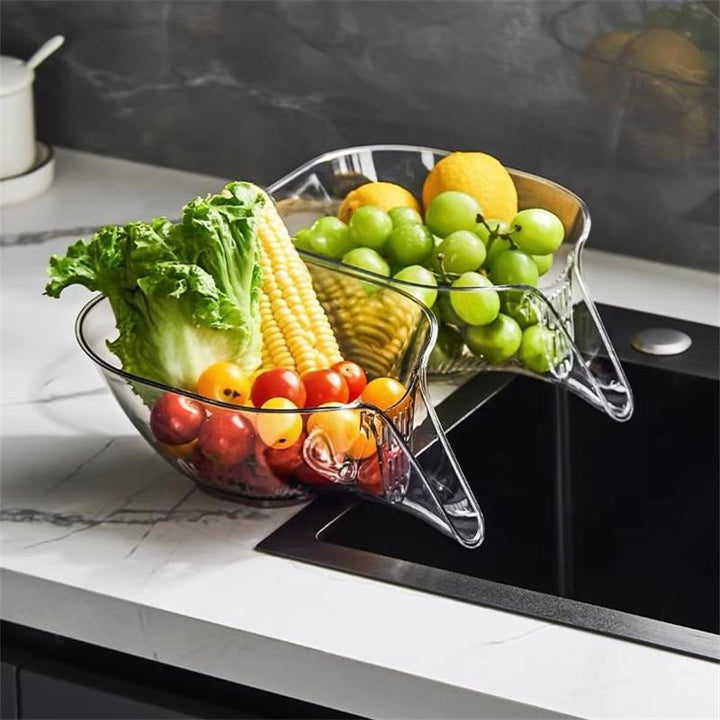Drain Basket Bowl with Pour Spout 9.2 Inch 3