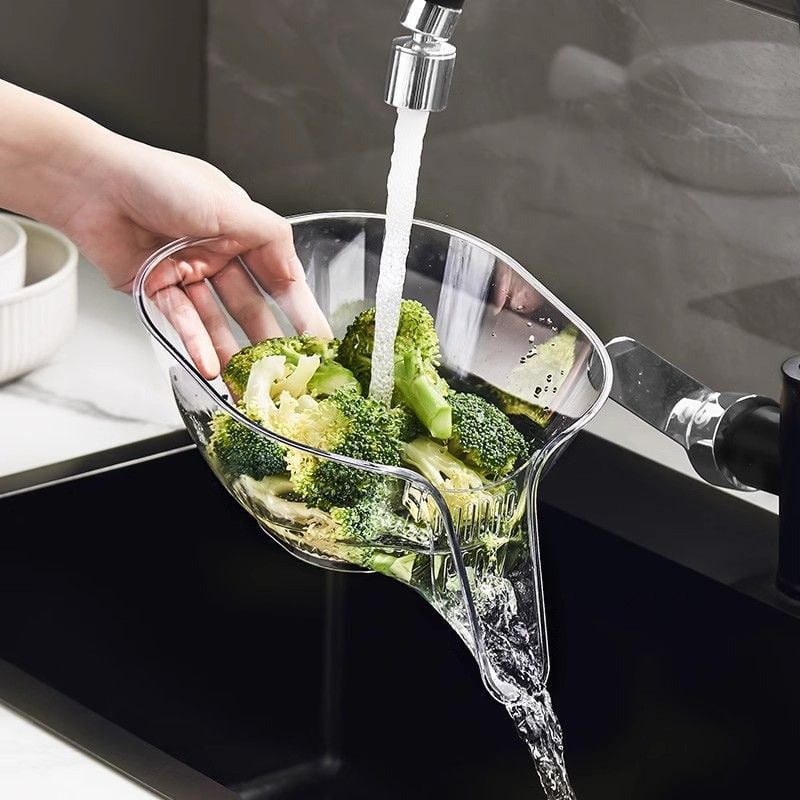 Drain Basket Bowl with Pour Spout 9.2 Inch 6