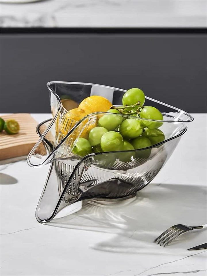Drain Basket Bowl with Pour Spout 9.2 Inch 8