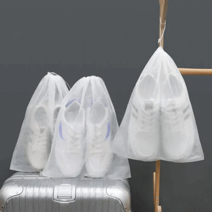 Drawstring Shoe Storage Bags 12.6 x 18.9 Inch White 1