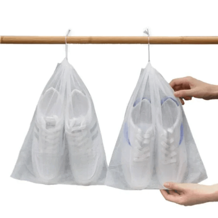 Drawstring Shoe Storage Bags 12.6 x 18.9 Inch White 2