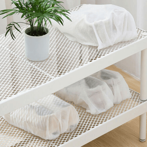Drawstring Shoe Storage Bags 12.6 x 18.9 Inch White 3