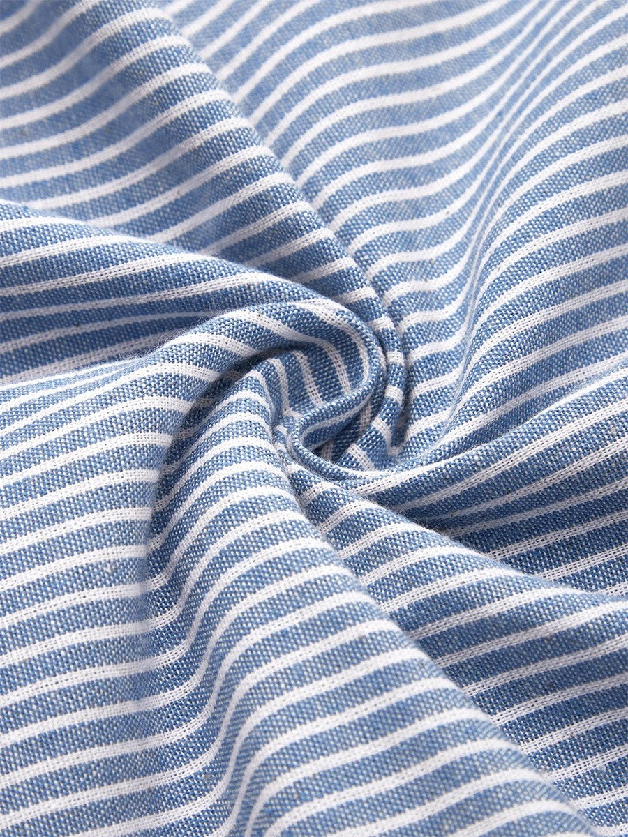 NORA | FORGIVING FIT STRIPED MIDI DRESS