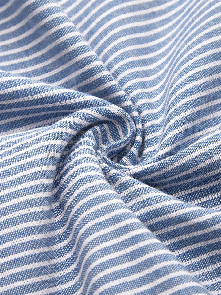 NORA | FORGIVING FIT STRIPED MIDI DRESS