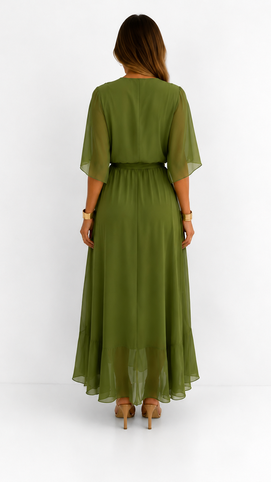 LOTTIE | TUMMY COVERAGE WRAP MAXI DRESS