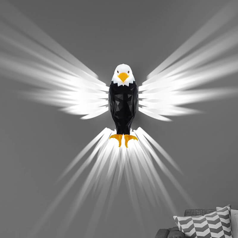Eagle 3D Wall Light 8.7 Inch Sculpture Lamp Set of 3 1