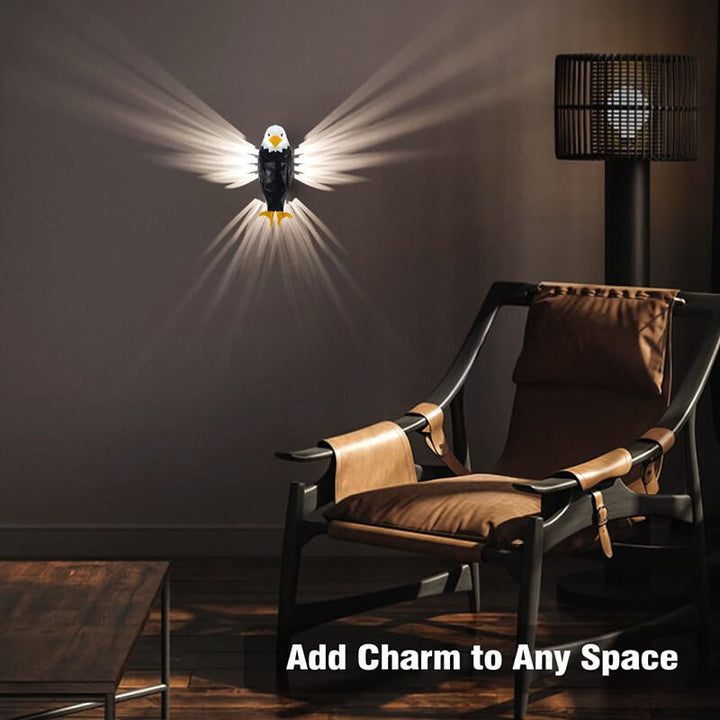 Eagle 3D Wall Light 8.7 Inch Sculpture Lamp Set of 3 4