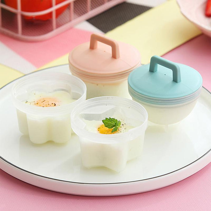 Egg Cooking Molds 4 Pack with Brush and Lid 3 Inch 3