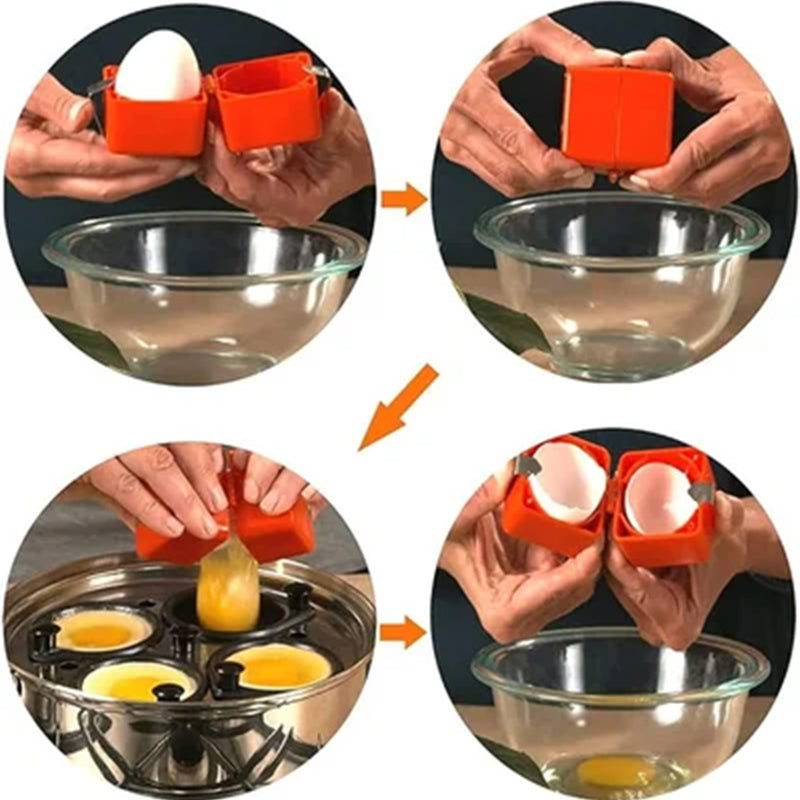 Egg Cracker Cube Set of 6 Orange 4