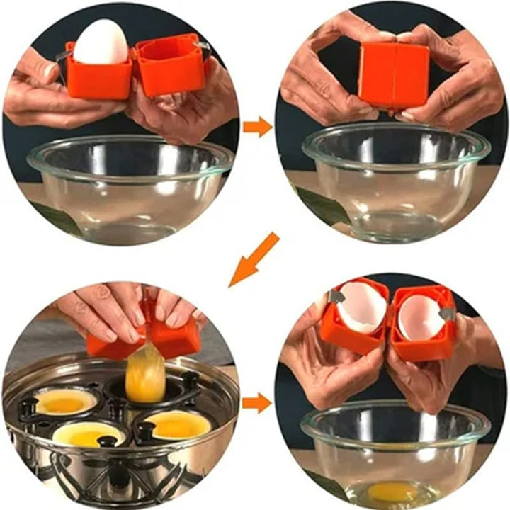 Egg Cracker Cube Set of 6 Orange 4