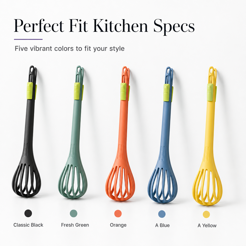 Egg Whisk and Food Tongs 2 in 1 Kitchen Tool 11 Inch 1