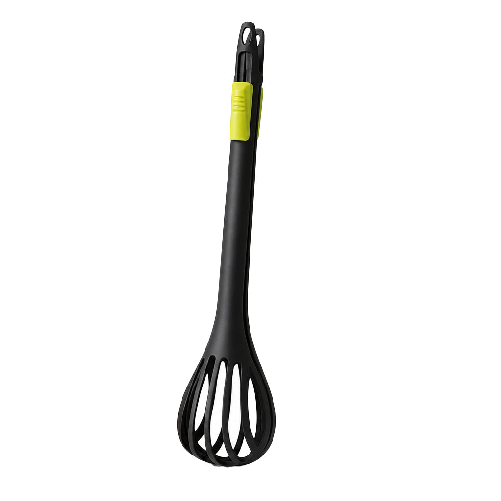 Egg Whisk and Food Tongs 2 in 1 Kitchen Tool 11 Inch Black 1