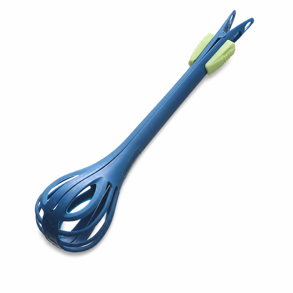 Egg Whisk and Food Tongs 2 in 1 Kitchen Tool 11 Inch Blue 1