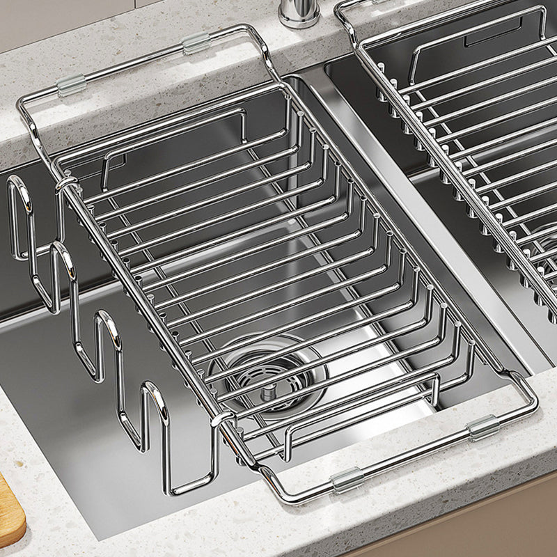 Expandable Over the Sink Dish Rack Stainless Steel 16.7 to 21.7 Inch 5