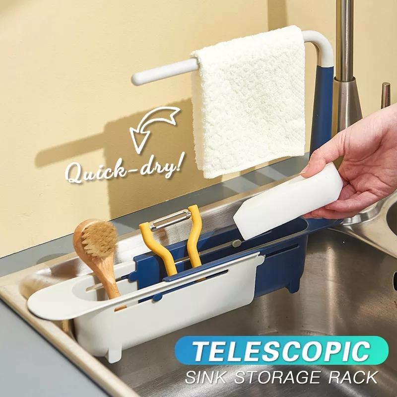 Expandable Sink Caddy with Towel Bar 3
