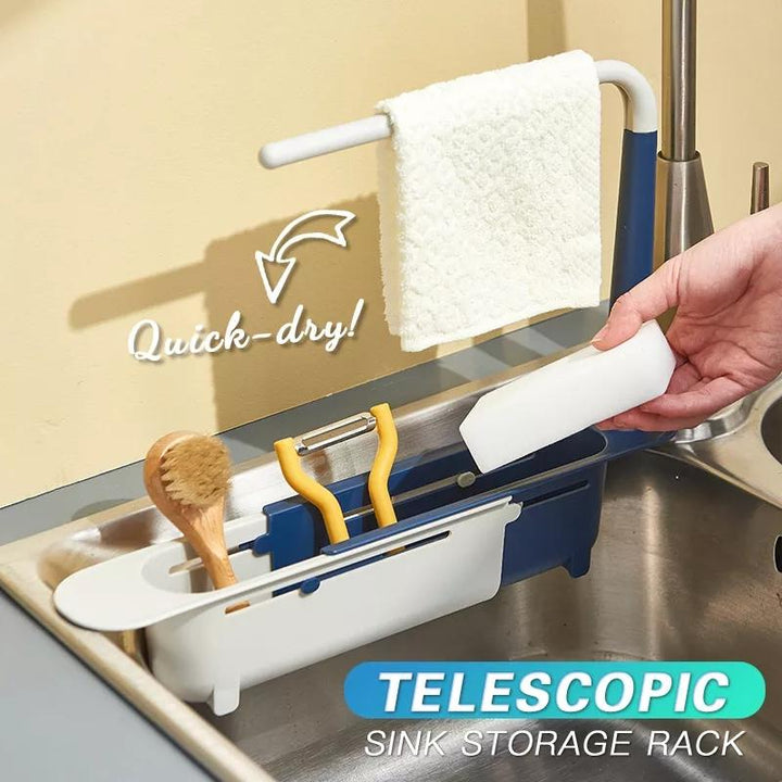 Expandable Sink Caddy with Towel Bar 3