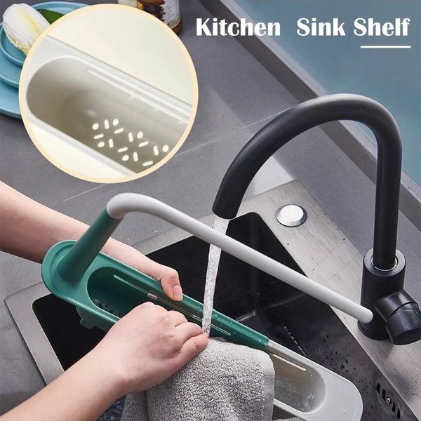 Expandable Sink Caddy with Towel Bar 4