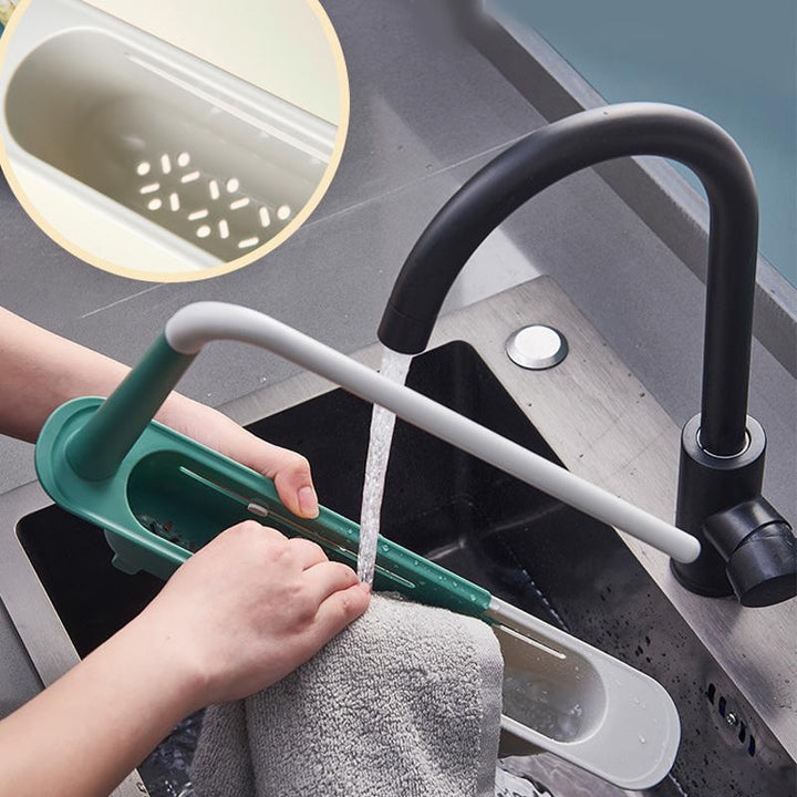 Expandable Sink Caddy with Towel Bar 6