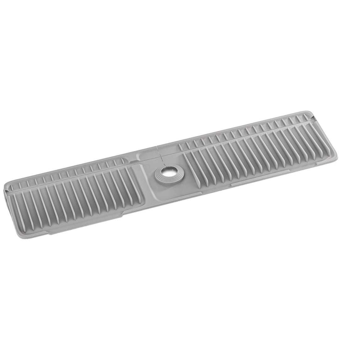 Faucet Splash Guard Mat Silicone 17.7 x 5.5 Inch on white