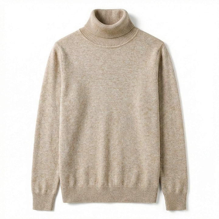 Fine Knit Turtleneck Sweater Set of 2 Beige 2