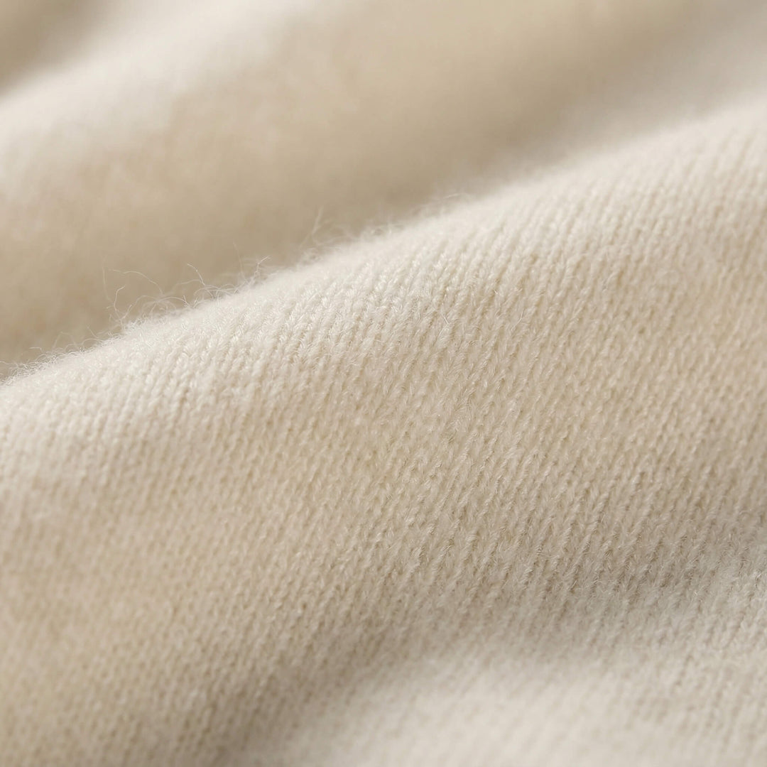 Fine Knit Turtleneck Sweater Set of 2 Cream 3