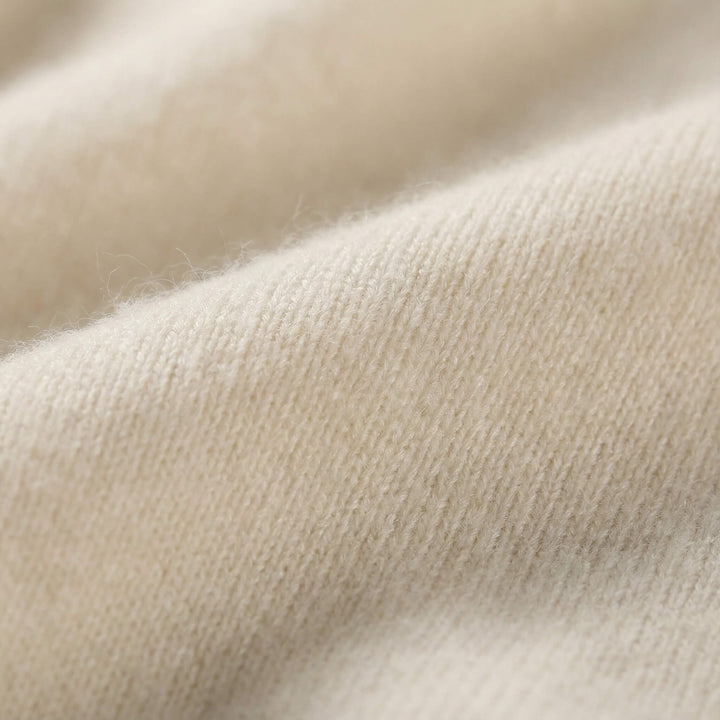 Fine Knit Turtleneck Sweater Set of 2 Cream 3