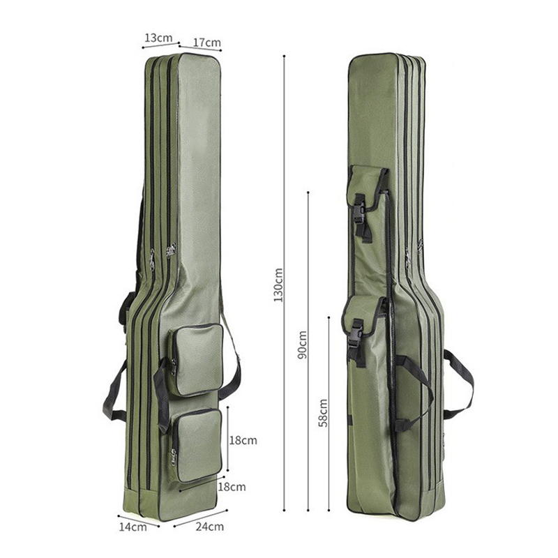 Fishing Rod Bag 3 Layer Oxford 51 or 59 Inch Army Green 51 Inch 1