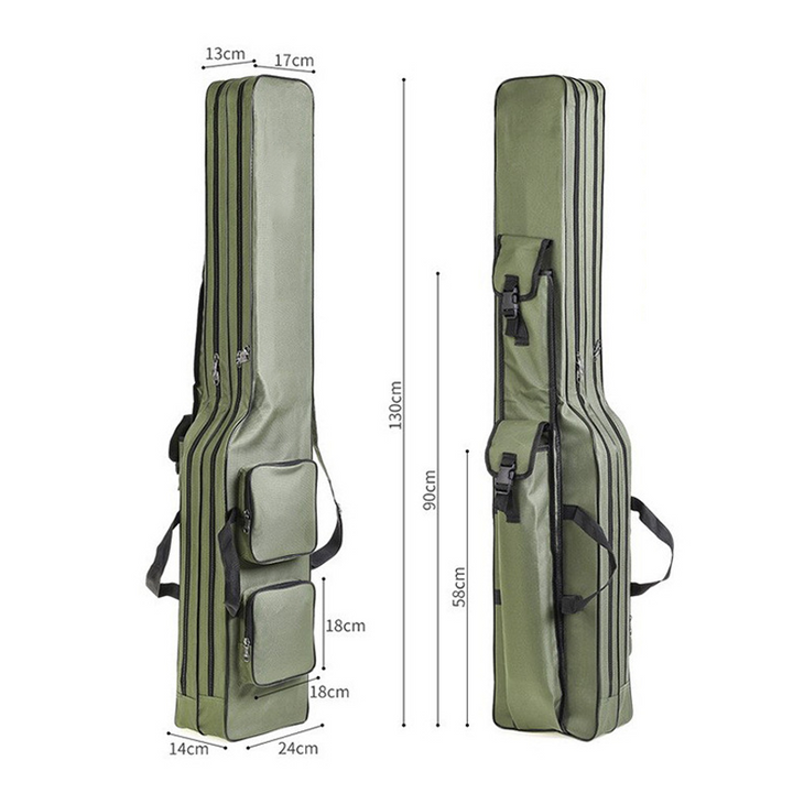 Fishing Rod Bag 3 Layer Oxford 51 or 59 Inch Army Green 51 Inch 1