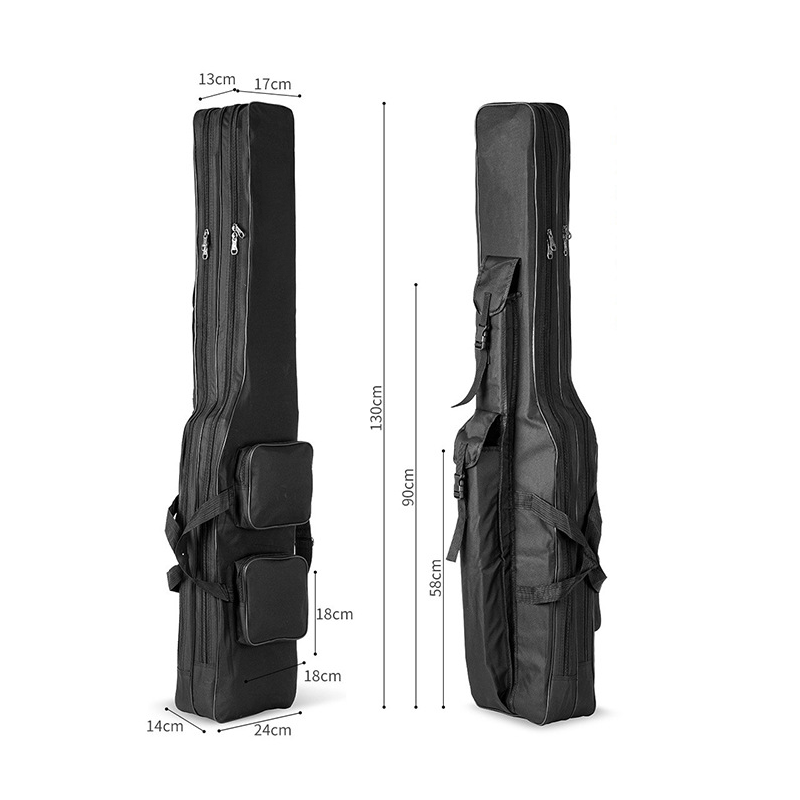 Fishing Rod Bag 3 Layer Oxford 51 or 59 Inch Black 51 Inch 1