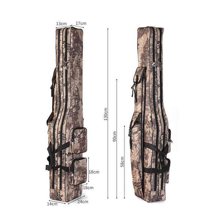 Fishing Rod Bag 3 Layer Oxford 51 or 59 Inch Brown Camo 51 Inch 1