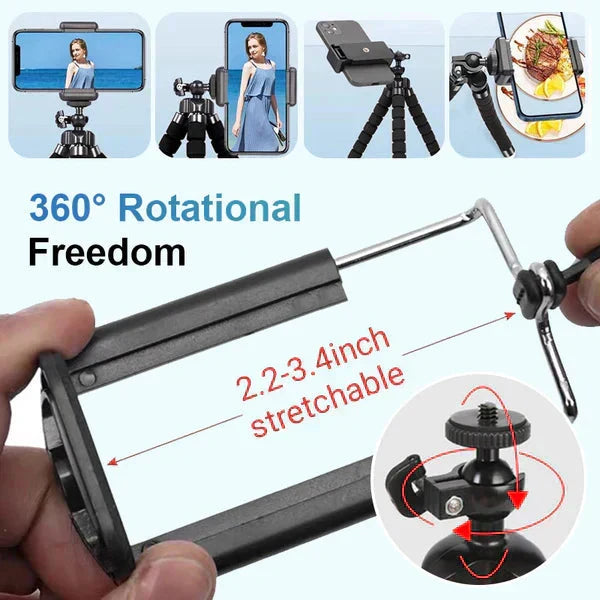Flexible Octopus Tripod with Phone Holder Set of 3 1