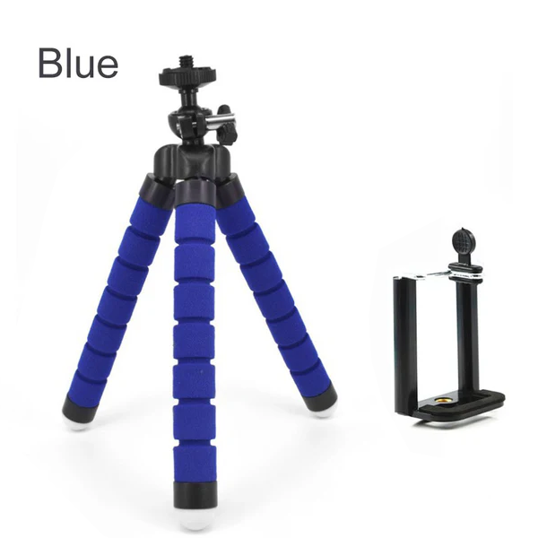 Flexible Octopus Tripod with Phone Holder Set of 3 Blue 1